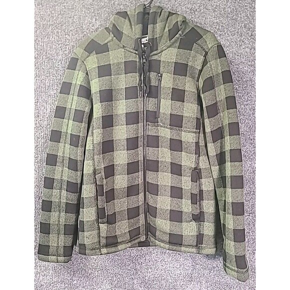 Urban Pipeline Flannel Jacket W/Faux Fur Lining Size Small Men’s Green Plaid Zip - Picture 1 of 8